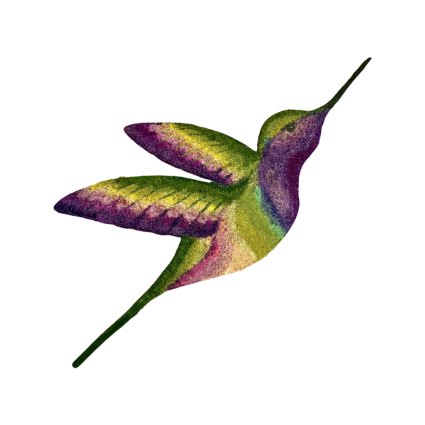 Moss Wall Art Hummingbird